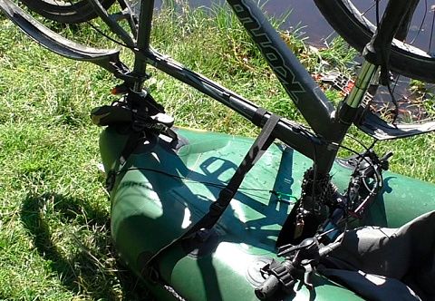 Набор для крепления велосипеда на надувную байдарку, каяк, лодку ПВХ Набор для крепления велосипеда на надувную байдарку, каяк, лодку ПВХ