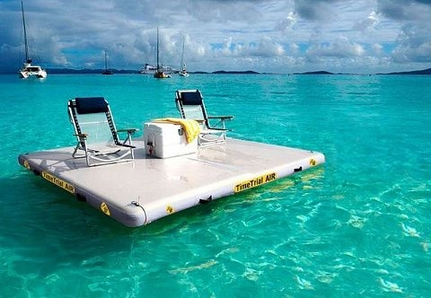 Надувная плавающая платформа «ТОП ГАН» для активного отдыха на воде