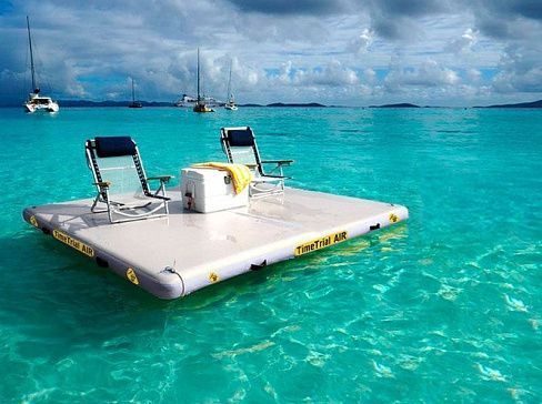 Надувная плавающая платформа «ТОП ГАН» для активного отдыха на воде