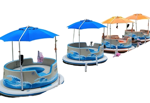 Надувная беседка платформа-пончик для отдыха на воде