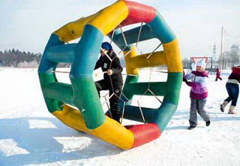 &quot;БЕЛИЧЬЕ КОЛЕСО&quot; - зимний надувной аттракцион для эстафет, корпоративов