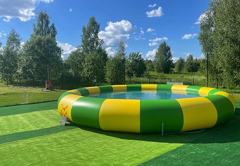 Надувной круглый бассейн с бортом из прочного ПВХ для дачи, детей, взрослых