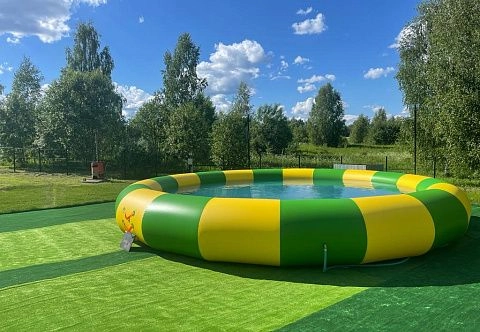 Надувной круглый бассейн с бортом из прочного ПВХ для дачи, детей, взрослых