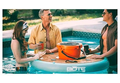 Надувной круглый плавучий столик, поднос для бассейна