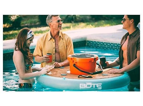 Надувной круглый плавучий столик, поднос для бассейна