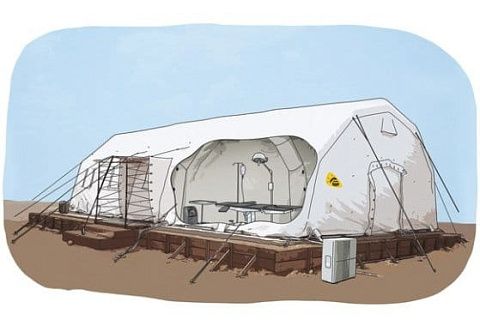 Надувная мобильная операционная (госпиталь)