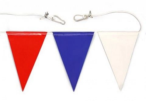 Шнур с треугольными флажками ПВХ для поворота для бассейна