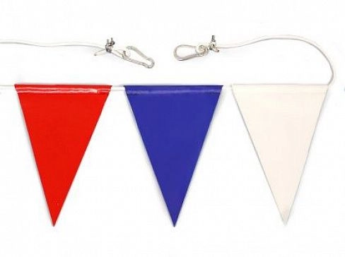 Шнур с треугольными флажками ПВХ для поворота для бассейна