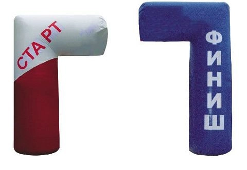 Надувная спортивная Арка Г-образная раздвижная «Старт, Финиш» герметичная без поддува для соревнований