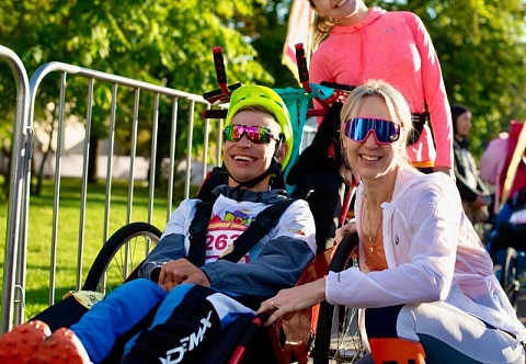 Беговая спортивная тандемная коляска TimeTrial