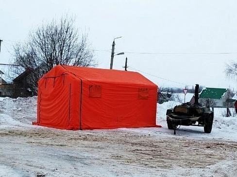 Надувная палатка-столовая для полевой кухни