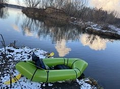 Фотография "СПУТНИК EZ" - одноместный легкий пакрафт из ТПУ для сплава по озерам, рекам, водных походов из ткань ТПУ (TPU) 210D ТаймТриал