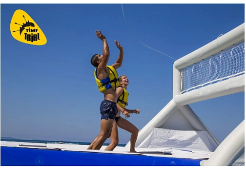 Надувная водная батутная волейбольная площадка