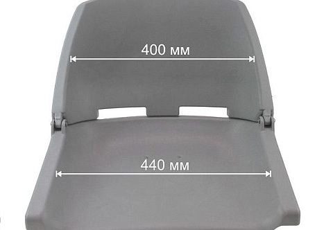 Кресло пластиковое серое в лодку