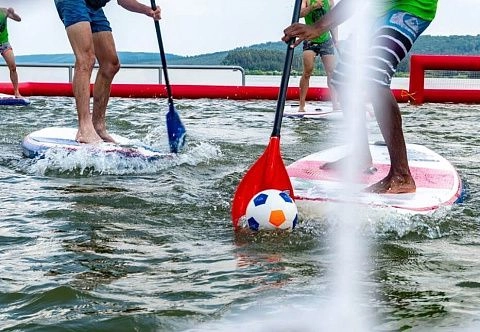 Надувное поле с воротами для SUP polo