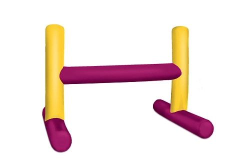 Надувная перекладина-барьер для эстафет