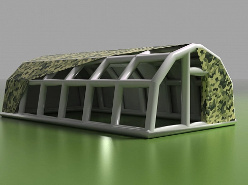 Надувная пневмокаркасная палатка-укрытие для военной техники