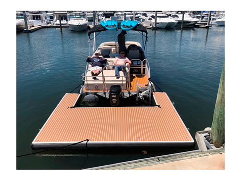 Надувной плот-платформа для отдыха рядом с катером, яхтой, лодкой