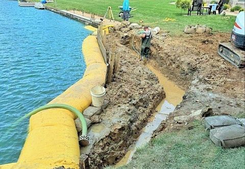 Водоналивной мобильный рукав (дамба) для быстрой защиты от наводнений, потопов