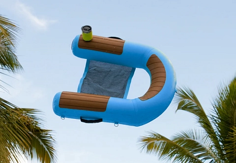 Надувное кресло бескаркасное для отдыха на воде