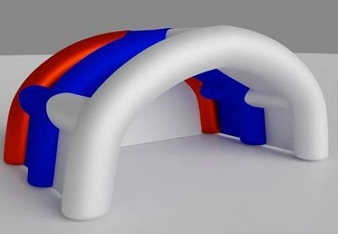 Арочная надувная сцена “Триколор” - герметичная без поддува из прочного ПВХ