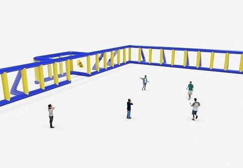 Надувное спортивное поле. Стадион для спортивных соревнований по пейнтболу, страйкболу и др.