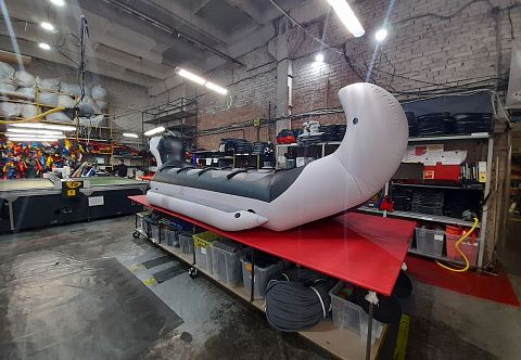 &quot;ХАСКИ-ДАБЛ&quot; - надувные буксируемые зимние, водные сани дубль-банан для катания за снегоходом, квадроциклом, катером