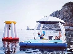 Фотография "MEGARAFT" - надувной причал-платформа для отдыха, купания и развлечений на воде из AIRDECK (DWF, DROP STITCH) ТаймТриал