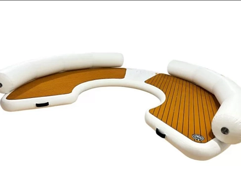 Надувной плот-платформа AirDeck с надувными баллонами для отдыха на воде 