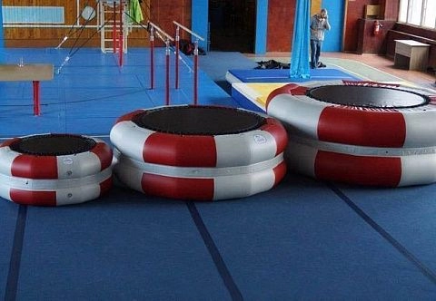 Надувной гимнастический круглый батут в 1 кольцо