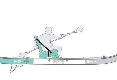 Надувное сиденье с спинкой из AirDeck для доски SUP (сапборд) или платформы