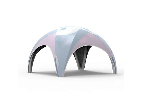 Надувной шатер четырёхопорный для мероприятий, выставок, event с герметичным каркасом из ТПУ и с вшитыми или со съёмными стенками