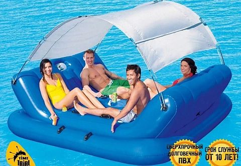 Надувная беседка-плот для отдыха, купания и развлечений на воде «Остров»