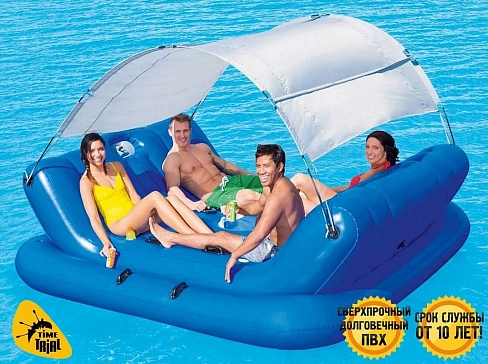 Надувная беседка-плот для отдыха, купания и развлечений на воде «Остров»