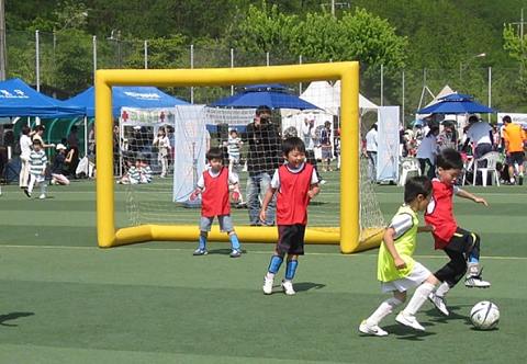 Надувные мобильные футбольные ворота для футбола