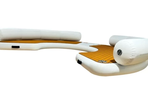 Надувной плот-платформа AirDeck с надувными баллонами для отдыха на воде 