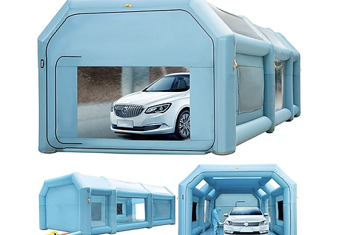 Надувная пневмокаркасная палатка для покраски, ремонта, обслуживания автомобиля с герметичный каркасом