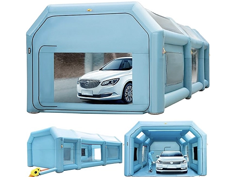 Надувная пневмокаркасная палатка для покраски, ремонта, обслуживания автомобиля с герметичный каркасом