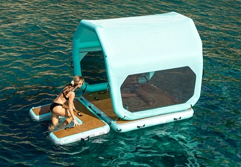 Надувной мобильный защитный тент для отдыха, купания и развлечений на воде, море