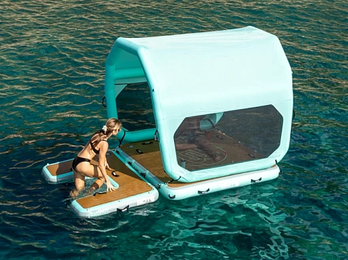 Надувной мобильный защитный тент для отдыха, купания и развлечений на воде, море