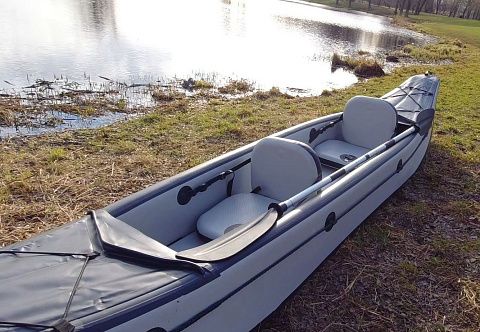 &quot;САМУРАЙ-2&quot; - надувной двухместный каяк из AIRDECK с надувным дном НДВД