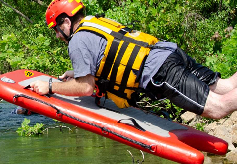 &quot;СПАСАТЕЛЬ TimeTrial&quot; - надувная спасательная доска для МЧС для спасения, помощи на льду (воде)