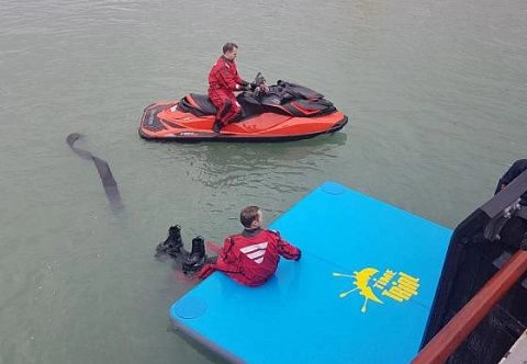 Надувная плавающая платформа «ТОП ГАН» для активного отдыха на воде