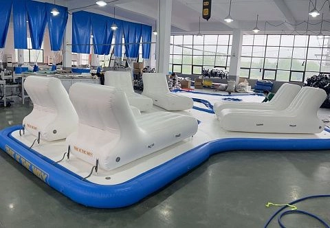 Надувной плавучий остров  