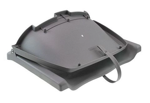 Кресло пластиковое серое в лодку