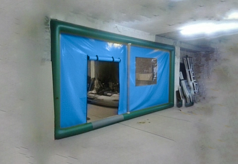 Надувная стена для ремонтных работ и быстрого возведения перегородок
