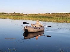 Фотография "ФИШПАКРАФТ ТАНК" – одноместный крепкий надувной рыболовный пакрафт (компактный каяк, лодка) из ТПУ или ПВХ для рыбалки из ткань ПВХ ткань ТПУ 210Д ткань ТПУ 420Д ТаймТриал