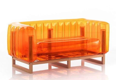 Надувной прозрачный диван