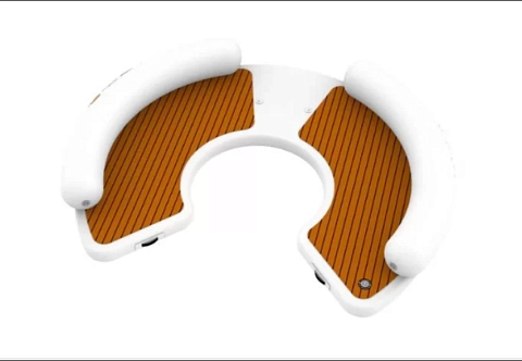 Надувной плот-платформа AirDeck с надувными баллонами для отдыха на воде 