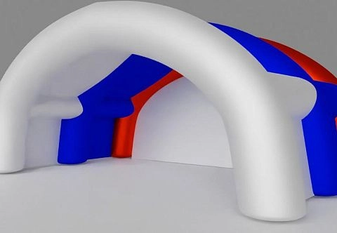 Арочная надувная сцена “Триколор” - герметичная без поддува из прочного ПВХ